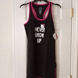 NWT Hello Kitty Racerback Nightshirt Juniors L